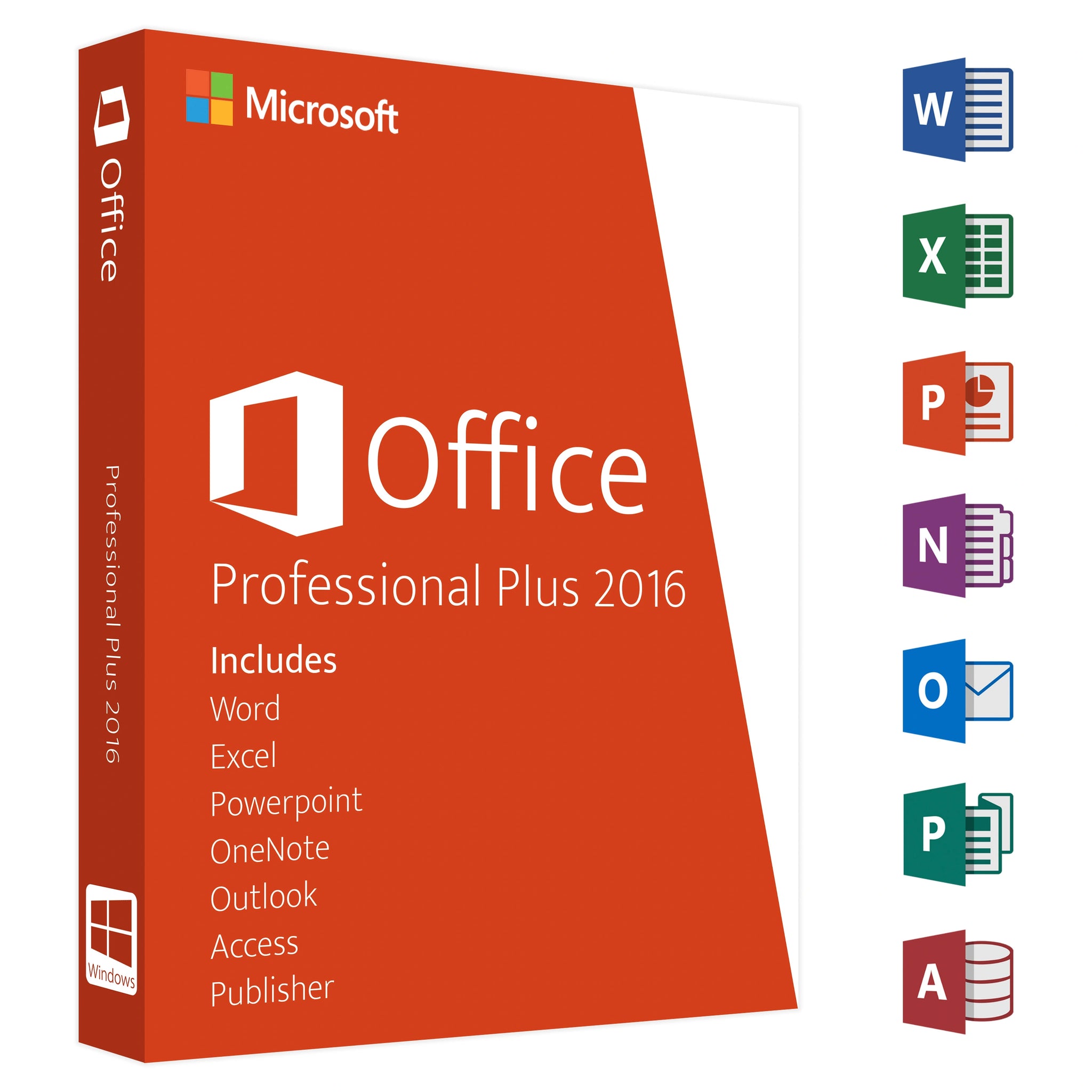 Microsoft Office 2016 Professional Plus- Lifetime License Key for 1 PC